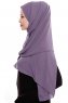 Yara - Pflaume Praktisch Fertig Crepe Hijab
