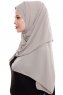 Yara - Sand Praktisch Fertig Crepe Hijab
