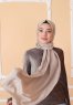 Zahra - Taupe Krepp Hijab - Mirach