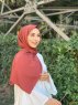 Zahra - Ziegelrot Krepp Hijab - Mirach