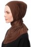 Zeliha - Braun Praktisch Viscose Hijab