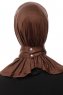 Zeliha - Braun Praktisch Viscose Hijab