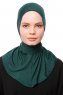Zeliha - Dunkelgrün Praktisch Viscose Hijab