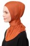 Zeliha - Ziegelrot Praktisch Viscose Hijab