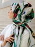 Zerline - Grün Gemustertes Hijab - Sal Evi