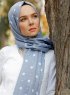 Zinera - Grau Gemustertes Hijab - Sal Evi