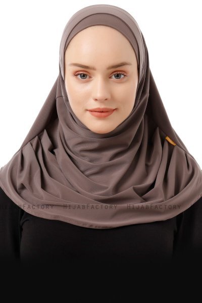 Esma - Dunkeltaupe Amira Hijab - Firdevs