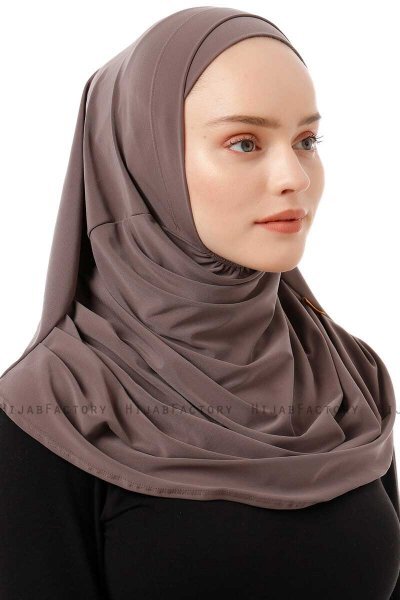 Esma - Dunkeltaupe Amira Hijab - Firdevs