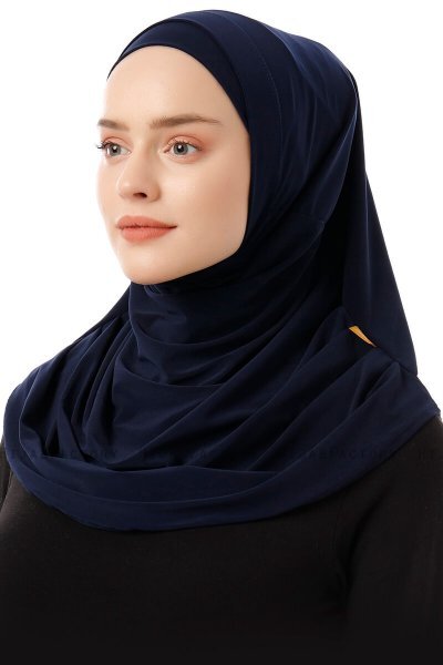 Esma - Navy Blau Amira Hijab - Firdevs