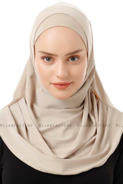 Esma - Hell Beige Amira Hijab - Firdevs