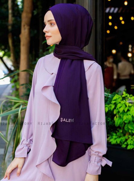 Emira - Dunkelviolett Hijab - Sal Evi