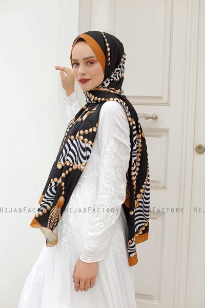 Diamond Gemusterter Twill Hijab - Sal Evi