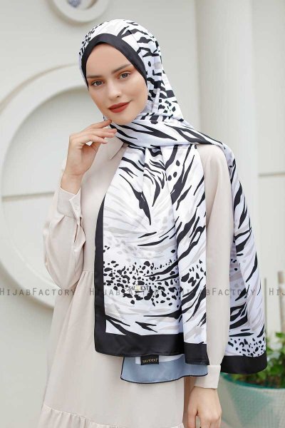 Whirlpool Gemusterter Twill Hijab - Sal Evi