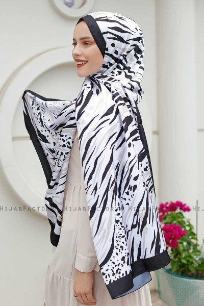 Whirlpool Gemusterter Twill Hijab - Sal Evi
