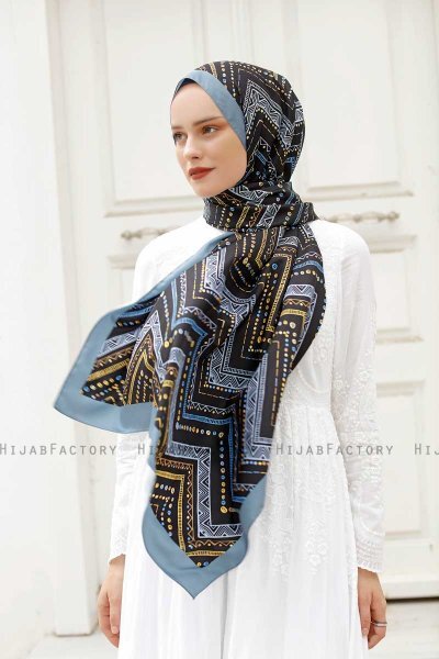 Ethnic Gemusterter Twill Hijab - Sal Evi