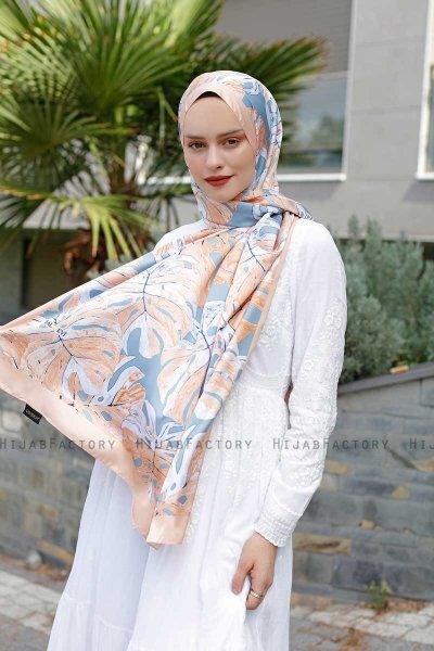 Tropic Gemusterter Twill Hijab - Sal Evi
