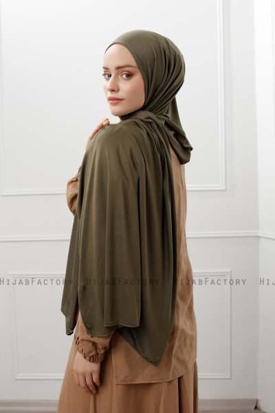 Sibel - Khaki Jersey Hijab