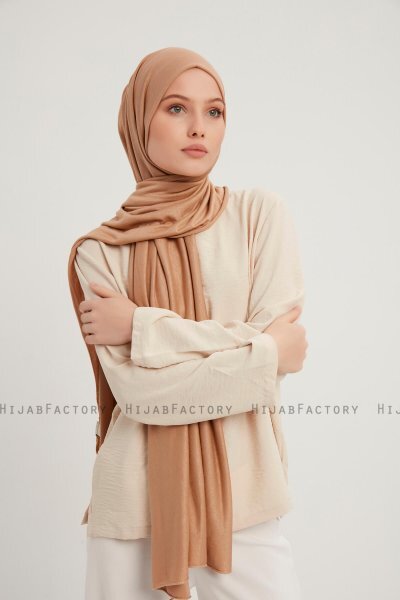 Sibel - Hellbraun Jersey Hijab