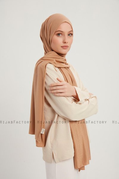 Sibel - Hellbraun Jersey Hijab