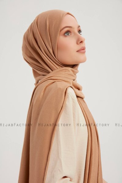Sibel - Hellbraun Jersey Hijab