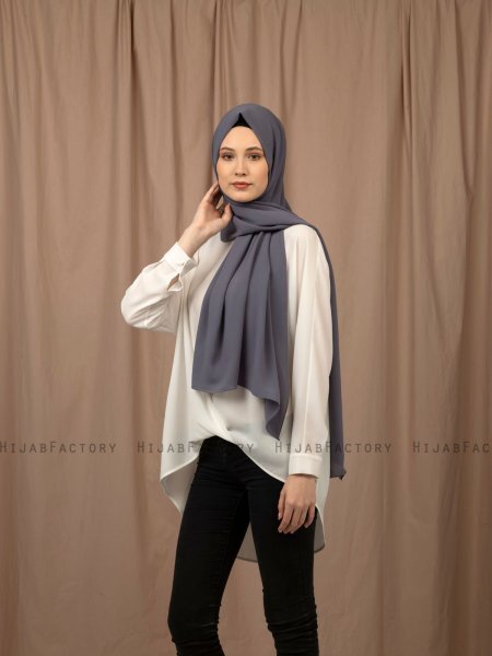 Yildiz - Anthrazit Crepe Chiffon Hijab