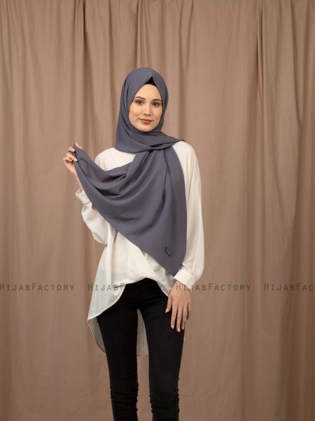 Yildiz - Anthrazit Crepe Chiffon Hijab