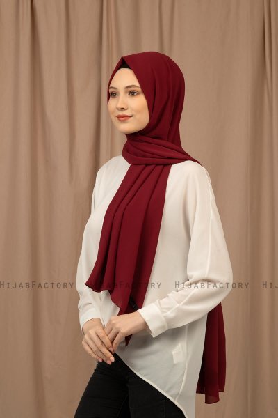 Yildiz - Cherry Crepe Chiffon Hijab