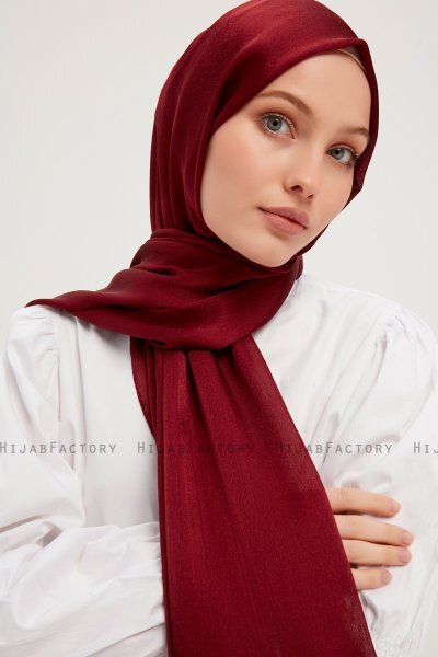 Berrak - Bordeaux Janjanli Hijab