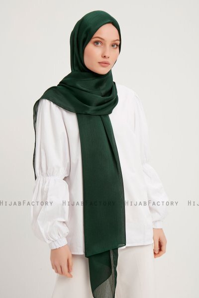 Berrak - Dunkelgrün Janjanli Hijab