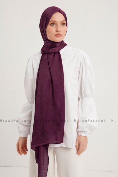 Berrak - Dunkelviolett Janjanli Hijab