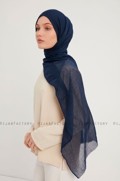 Afet - Navy Blau Comfort Hijab
