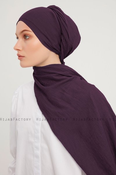 Afet - Dunkelviolett Comfort Hijab