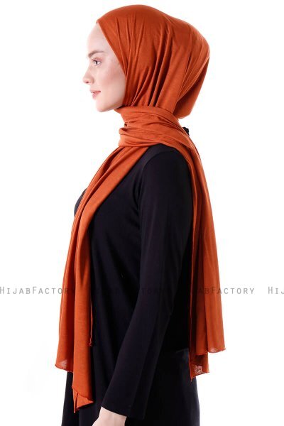 Seda - Ziegelrot Jersey Hijab - Ecardin