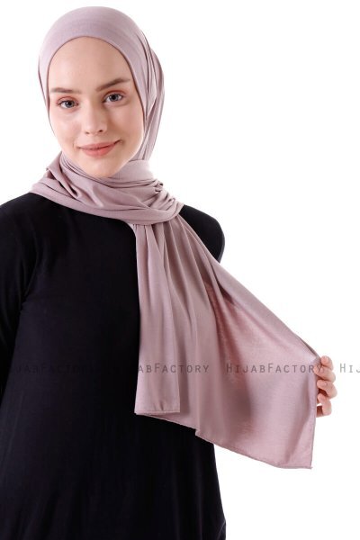 Seda - Steingrau Jersey Hijab - Ecardin