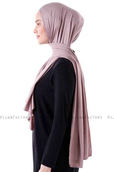 Seda - Steingrau Jersey Hijab - Ecardin