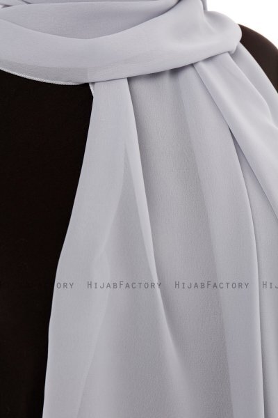 Derya - Hellgrau Praktisch Chiffon Hijab