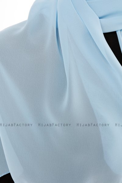 Derya - Hellblau Praktisch Chiffon Hijab