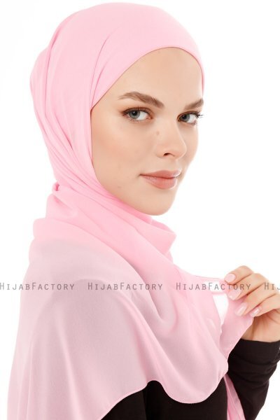 Derya - Rosa Praktisch Chiffon Hijab
