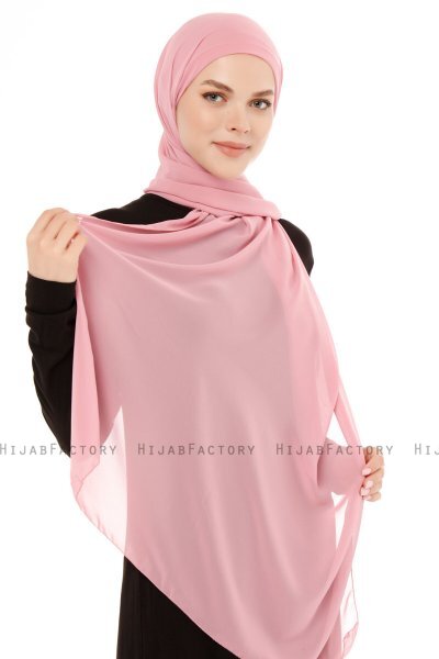 Derya - Dunkelrosa Praktisch Chiffon Hijab