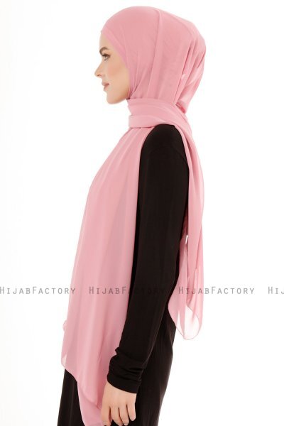 Derya - Dunkelrosa Praktisch Chiffon Hijab