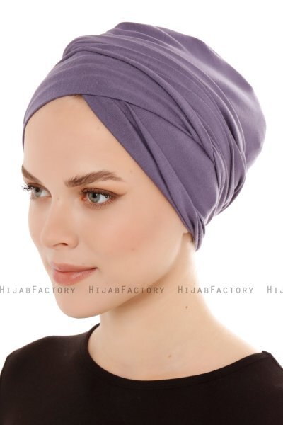 Belinay - Dunkelviolett Turban - Ecardin