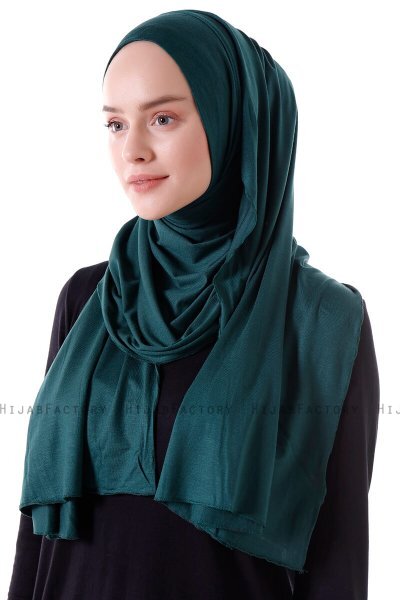 Hanfendy - Dunkelgrün Praktisch Fertig Hijab