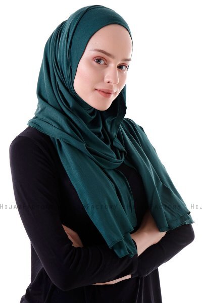 Hanfendy - Dunkelgrün Praktisch Fertig Hijab