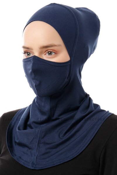 Damla - Navy Blau Ninja Hijab Maske Untertuch