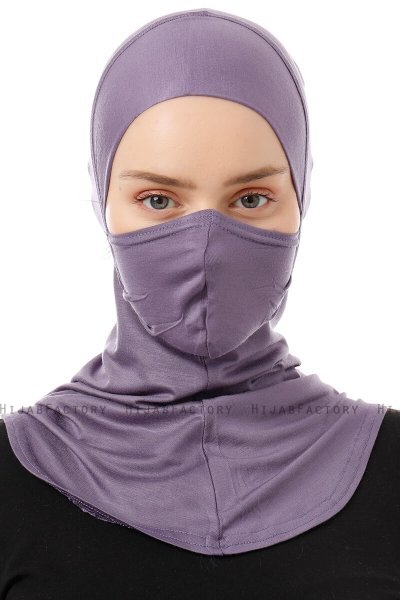 Damla - Lila Ninja Hijab Maske Untertuch
