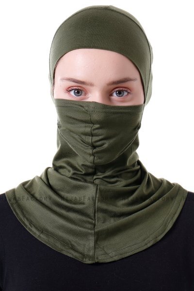 Damla - Khaki Ninja Hijab Maske Untertuch