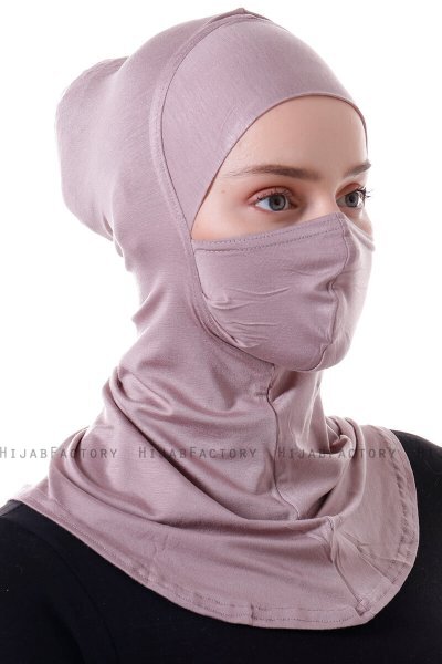 Damla - Steingrau Ninja Hijab Maske Untertuch