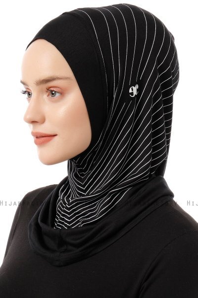 Babe Plain - Schwarz & Weiß One-Piece Al Amira Hijab