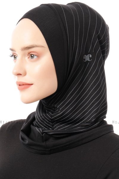 Babe Plain - Schwarz & Hellgrau One-Piece Al Amira Hijab