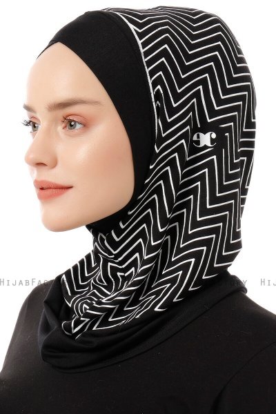 Silva Cross - Schwarz & Weiß One-Piece Al Amira Hijab